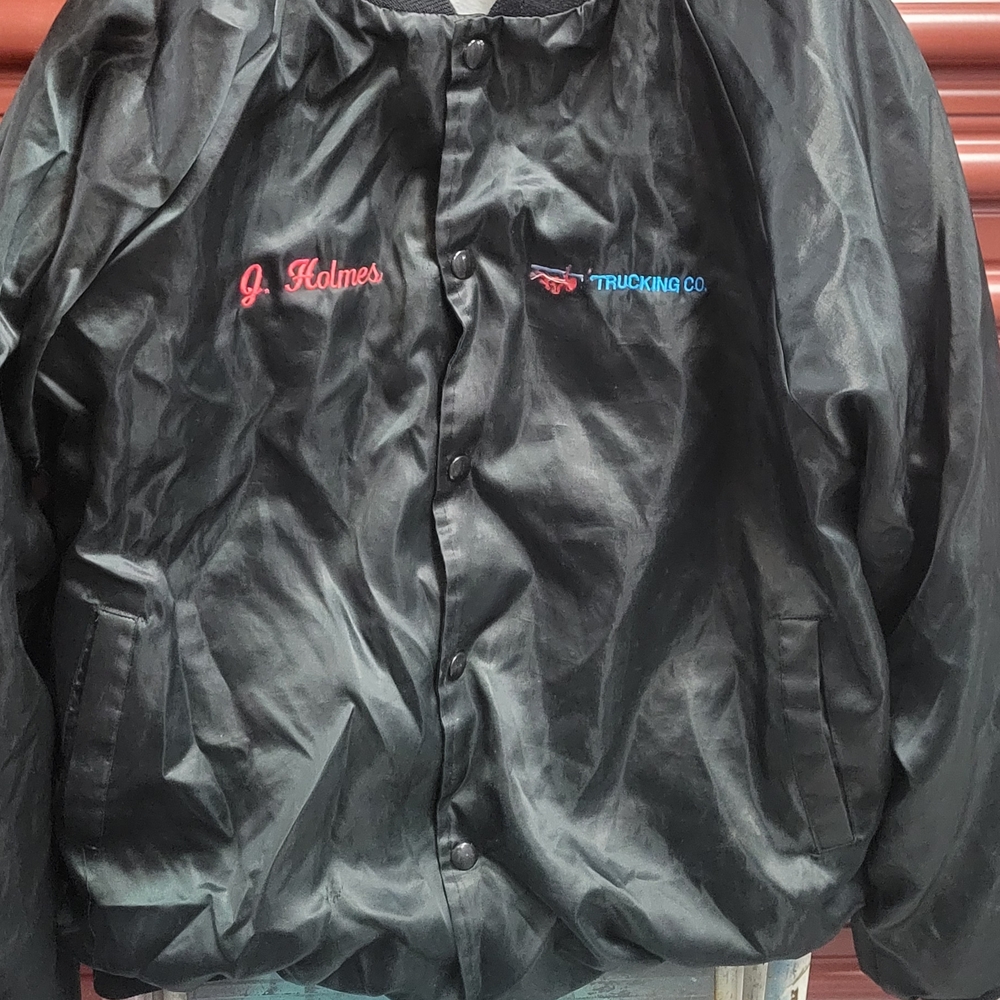 Vintage Members Only Mens Black Bomber Jacket